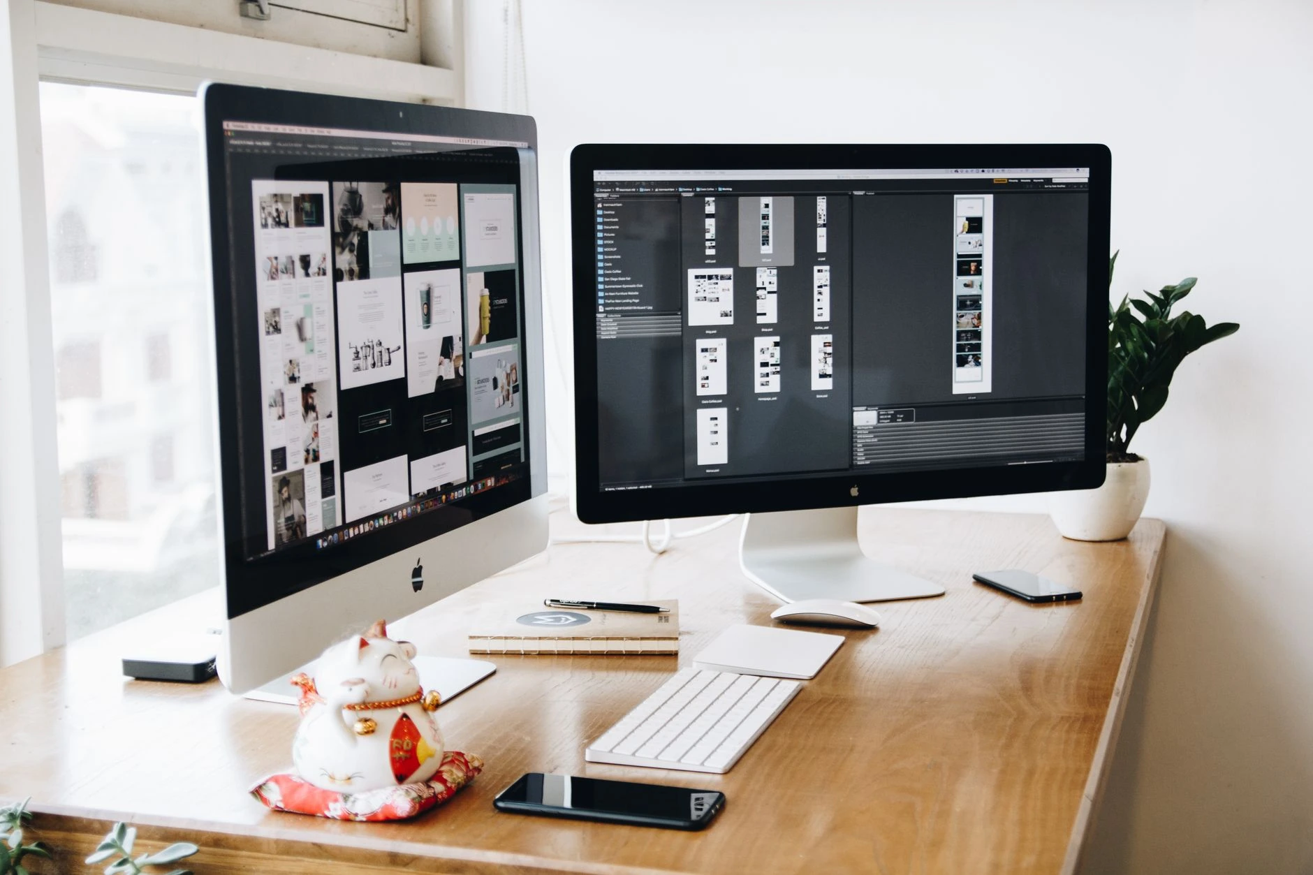 creative workspace in web design